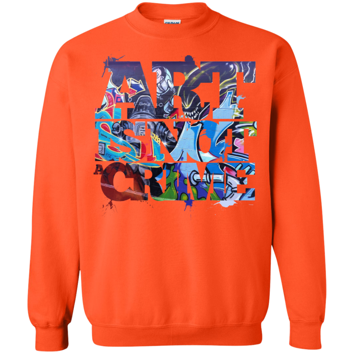 "NOT A CRIME" Crewneck Pullover Sweatshirt  8 oz.