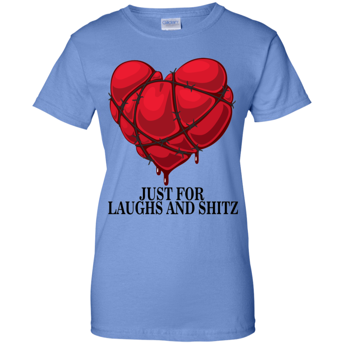 "MY BLOODY HEART Ladies' 100% Cotton T-Shirt in black print