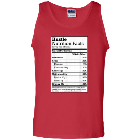 "HUSTLE NUTRITION FACTS" 100% Cotton Tank Top