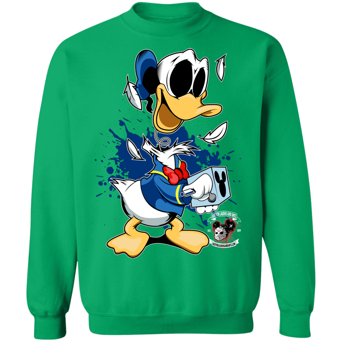 "DONALD IN A BOX" Crewneck Pullover Sweatshirt  8 oz.