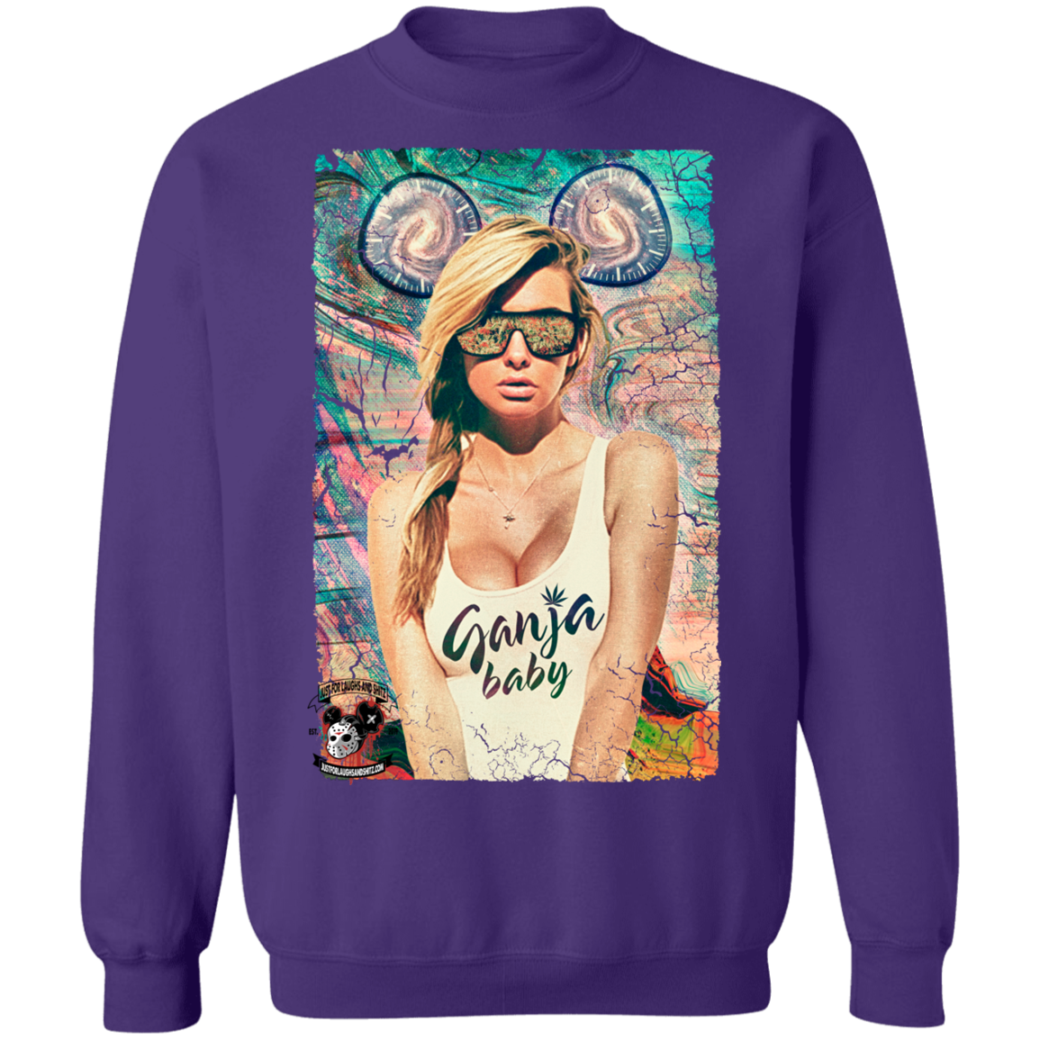 "GANJA BABY" Crewneck Pullover Sweatshirt  8 oz.