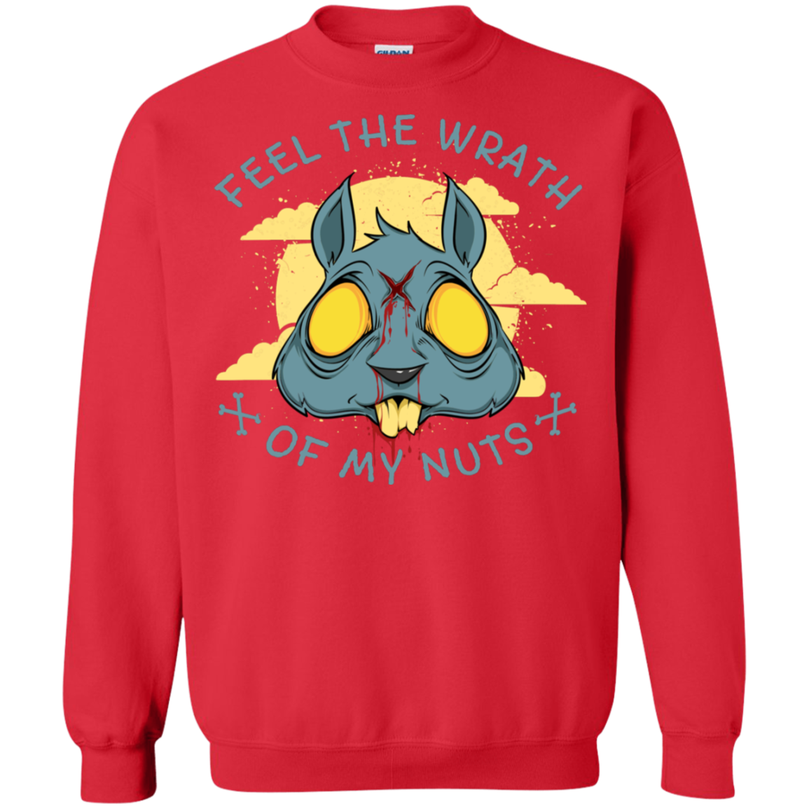 "FEEL THE WRATH" Crewneck Pullover Sweatshirt  8 oz.