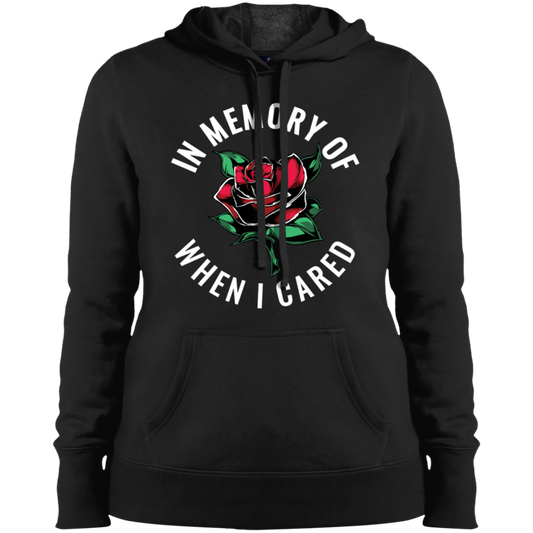 "WHEN I CARED" Ladies' Pullover Hooded Sweatshirt