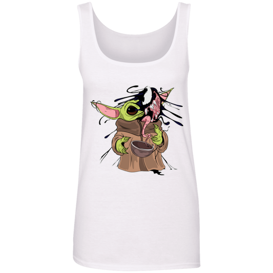 "BABY YODA VENOM"  Ladies' 100% Ringspun Cotton Tank Top