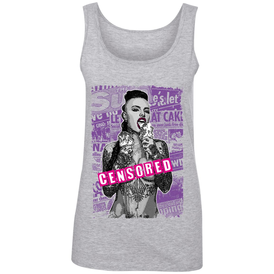 "CENSORED" Ladies' 100% Ringspun Cotton Tank Top