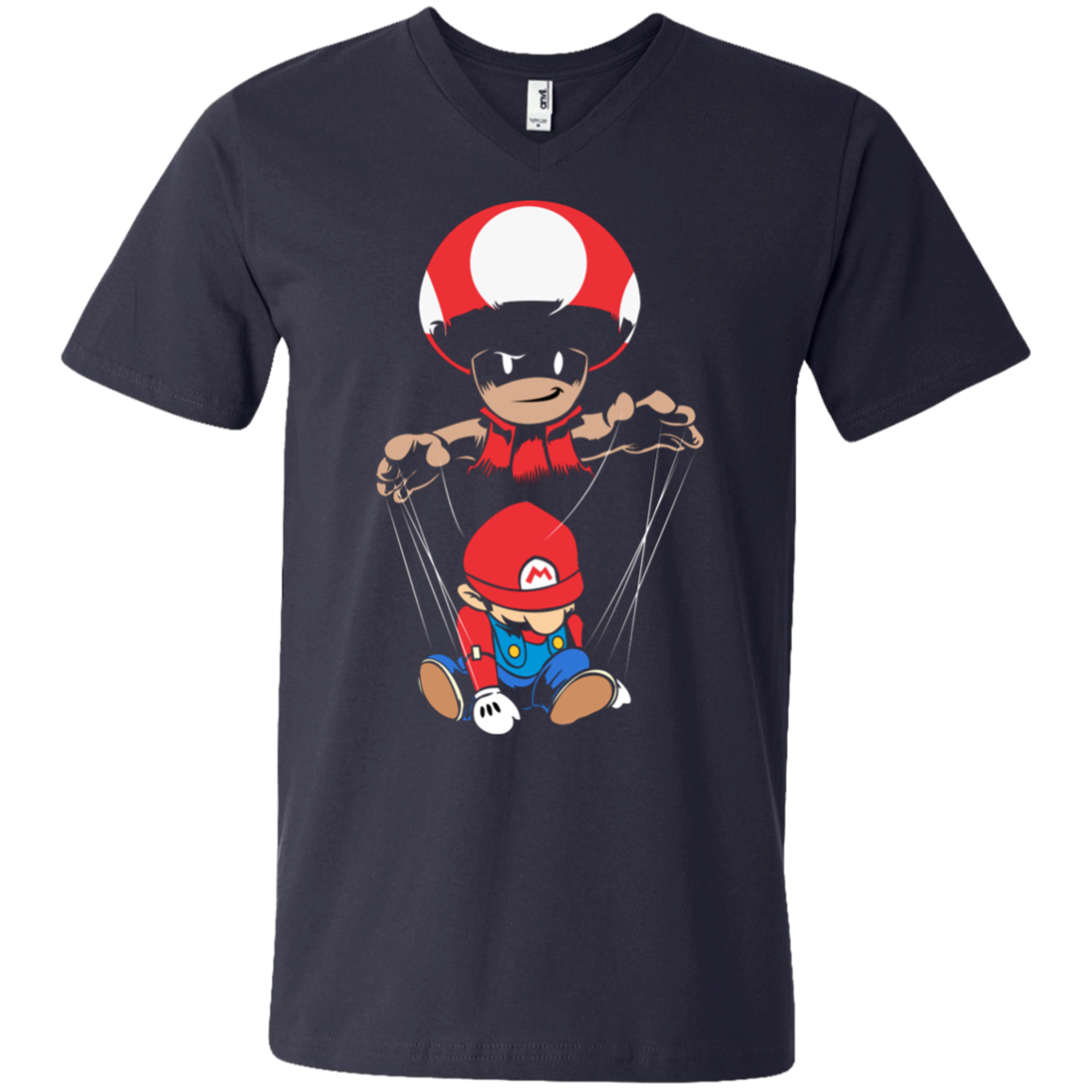 "MARIO DOLL"  Men's Printed V-Neck T-Shirt