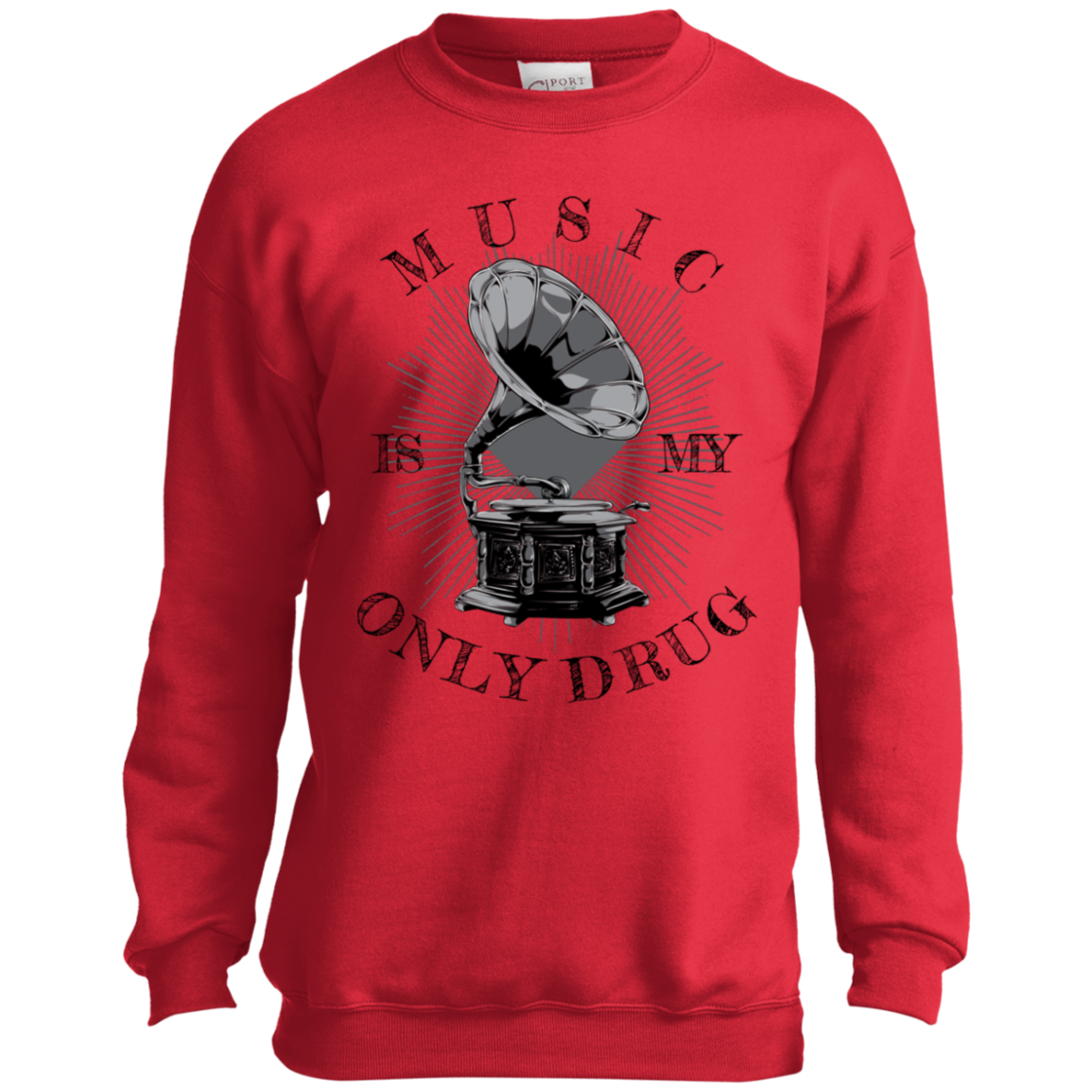 "MUSIC" Youth Crewneck Sweatshirt