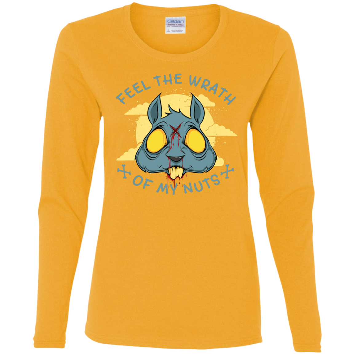 "FEEL THE WRATH" Ladies' Cotton LS T-Shirt