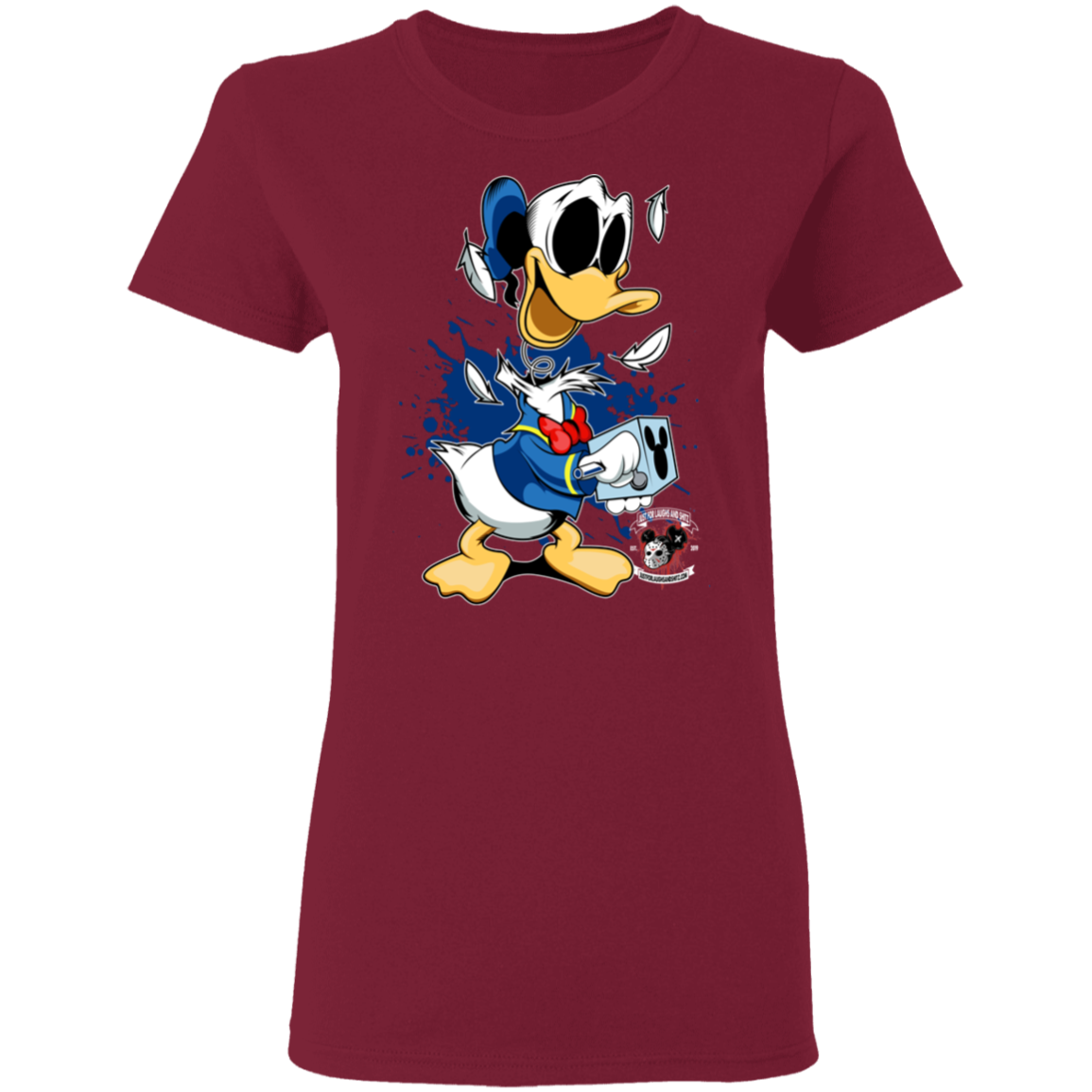 "DONALD IN A BOX" Ladies' 5.3 oz. T-Shirt