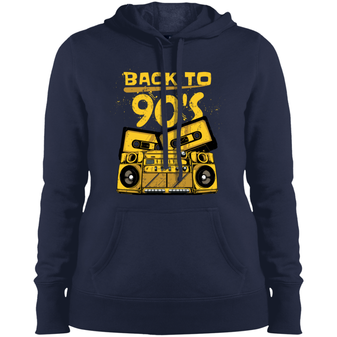 "BACK TO 90'S" Ladies' Pullover Hooded Sweatshirt