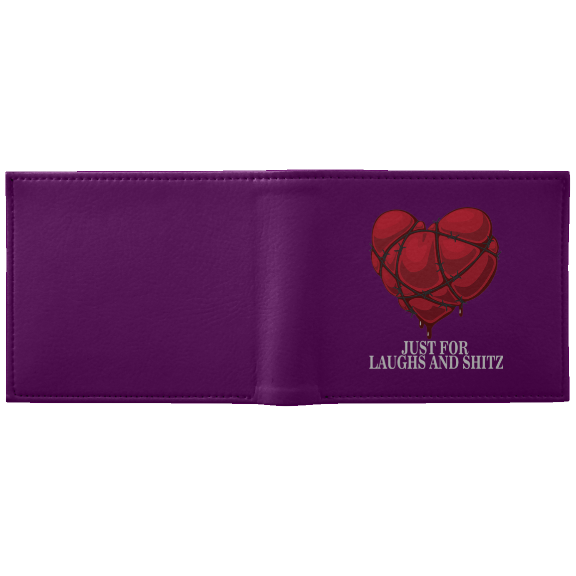 "MY BLOODY HEART" Wallet in white print