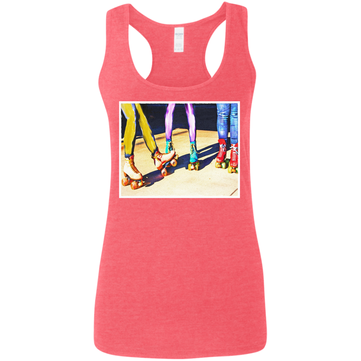 "ROLLER BOOGIE" Ladies' Softstyle Racerback Tank