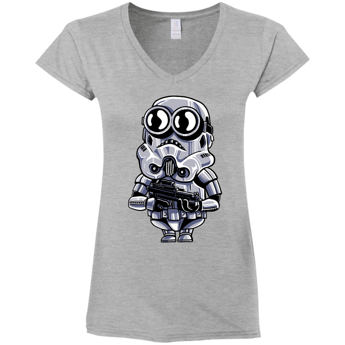 "MINION TROOPER" Ladies' Fitted Softstyle 4.5 oz V-Neck T-Shirt