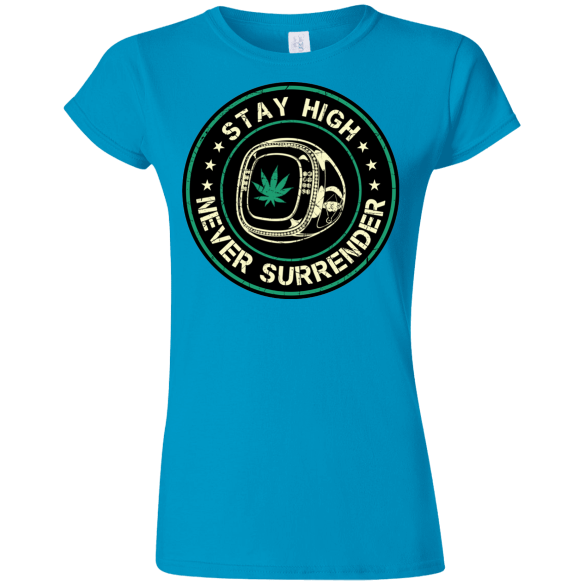 "NEVER SURRENDER" Softstyle Ladies' T-Shirt