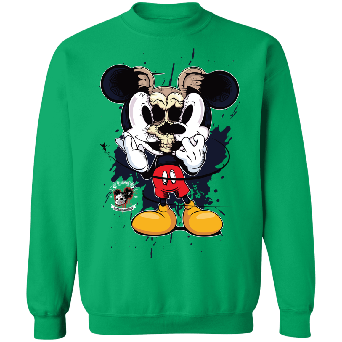 "SKULL MICKEY" Crewneck Pullover Sweatshirt  8 oz.