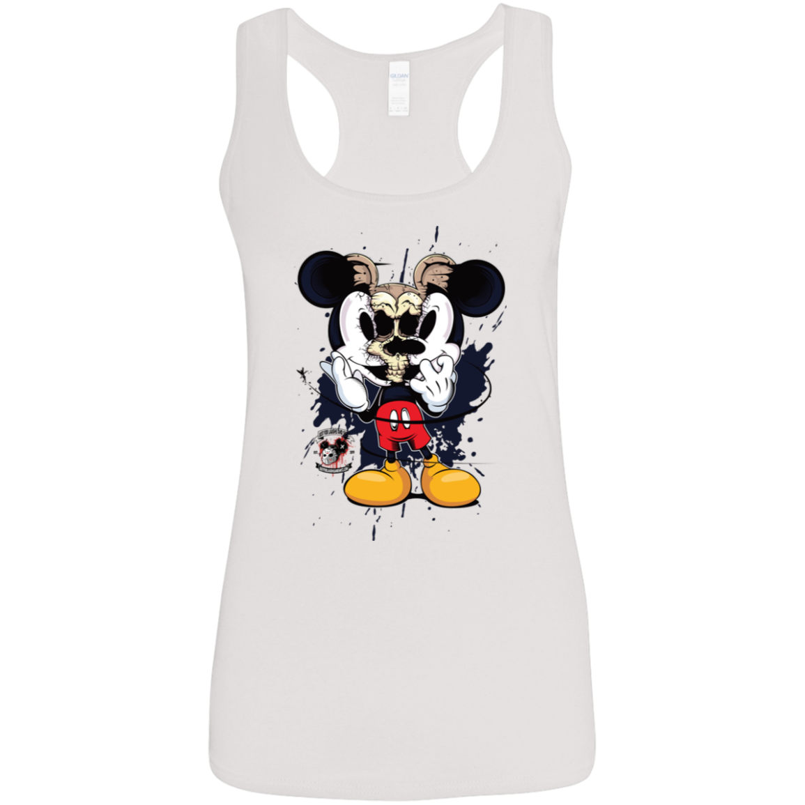 "SKULL MICKEY" Ladies' Softstyle Racerback Tank