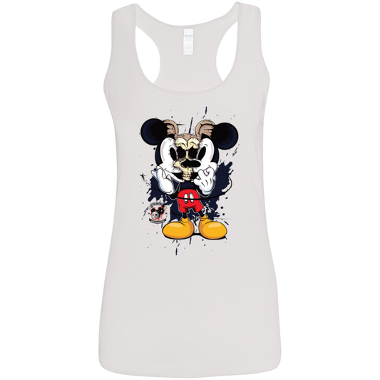 "SKULL MICKEY" Ladies' Softstyle Racerback Tank