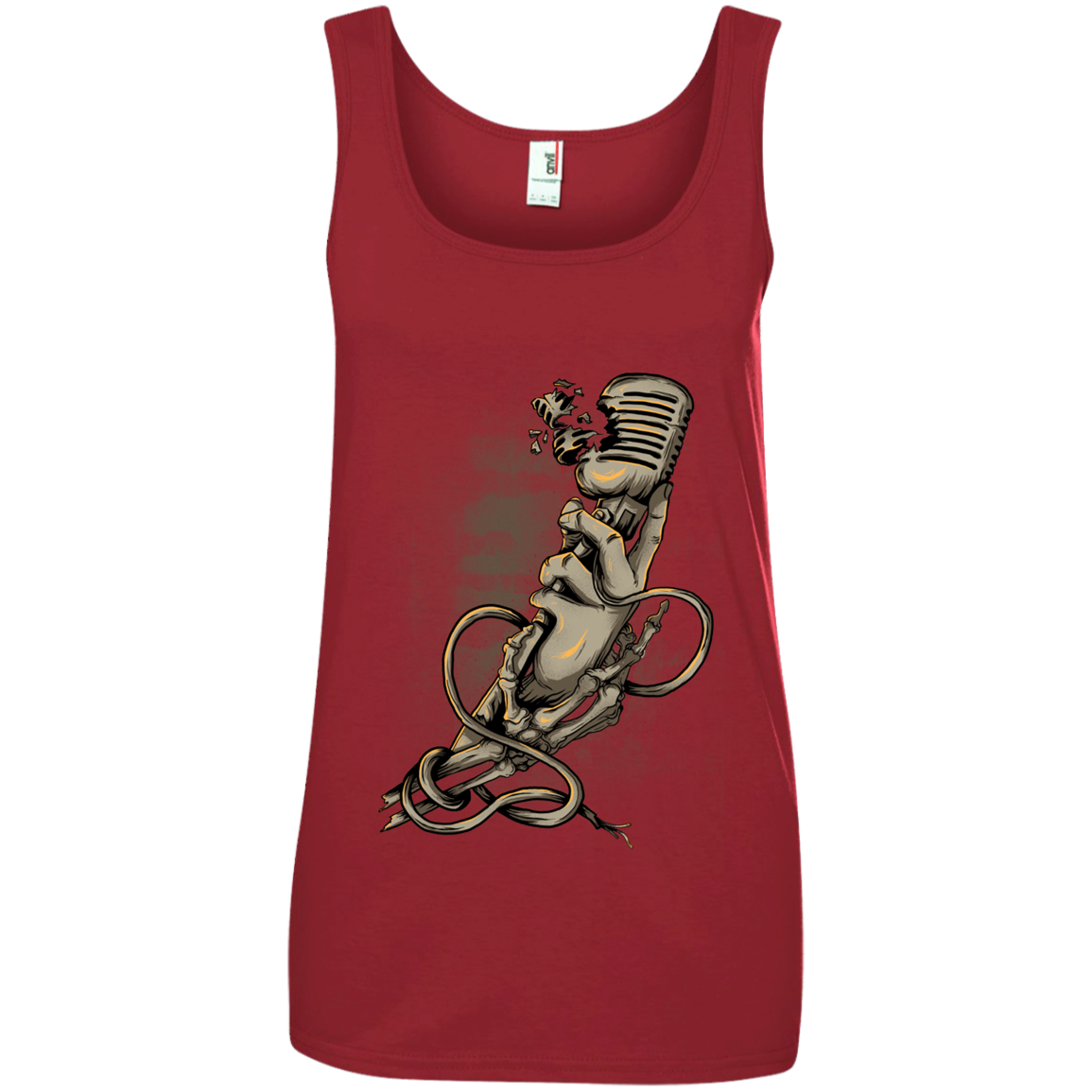 "MICROPHONE FIEND" Ladies' 100% Ringspun Cotton Tank Top