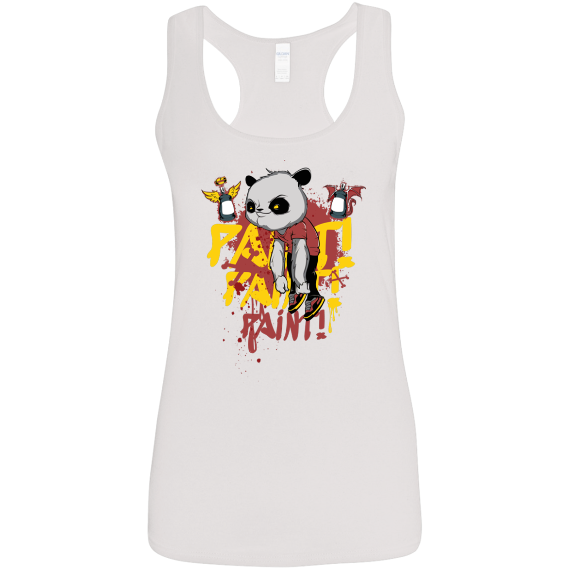 "PAINT PAINT PAINT" Ladies' Softstyle Racerback Tank