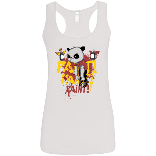 "PAINT PAINT PAINT" Ladies' Softstyle Racerback Tank