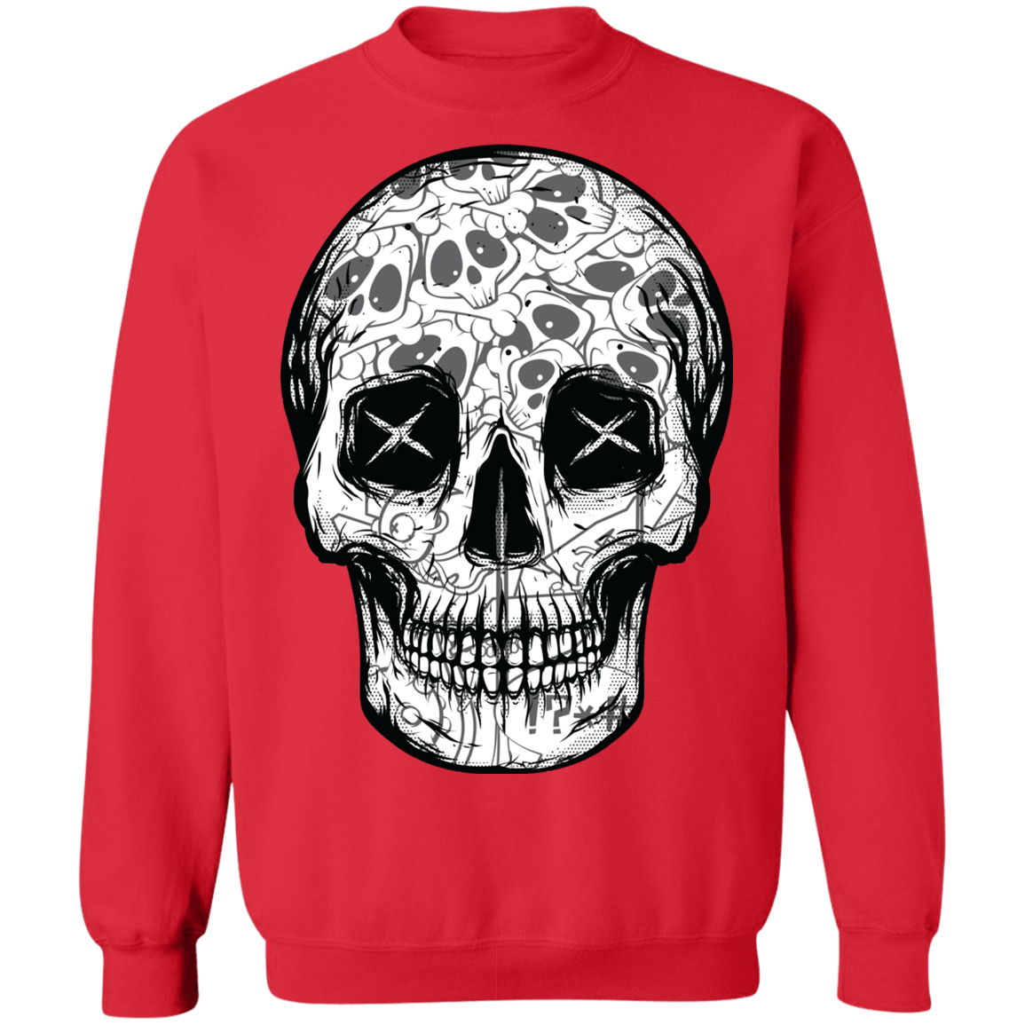 "SKULL HEADS" Crewneck Pullover Sweatshirt  8 oz.