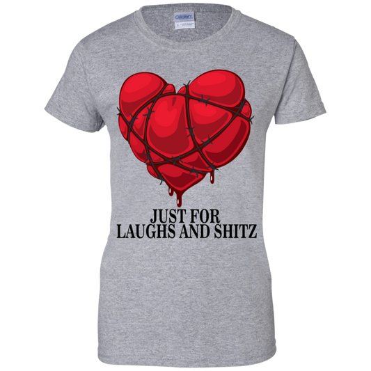 "MY BLOODY HEART Ladies' 100% Cotton T-Shirt in black print