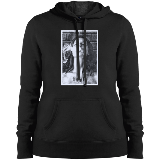 "INHALE" Ladies' Pullover Hooded Sweatshirt