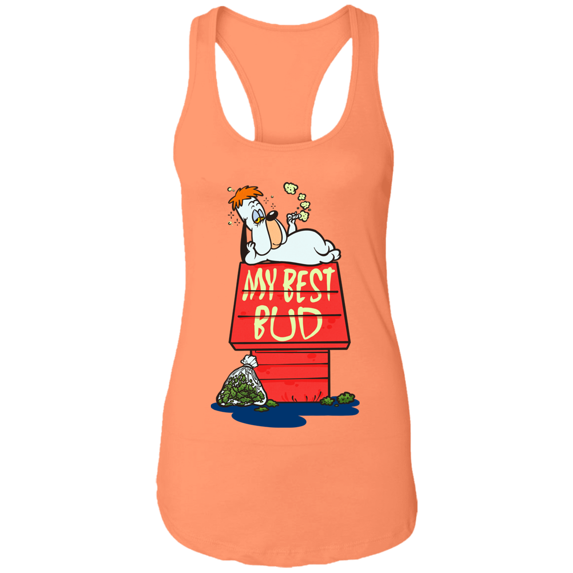 "MY BEST BUD" Ladies Ideal Racerback Tank