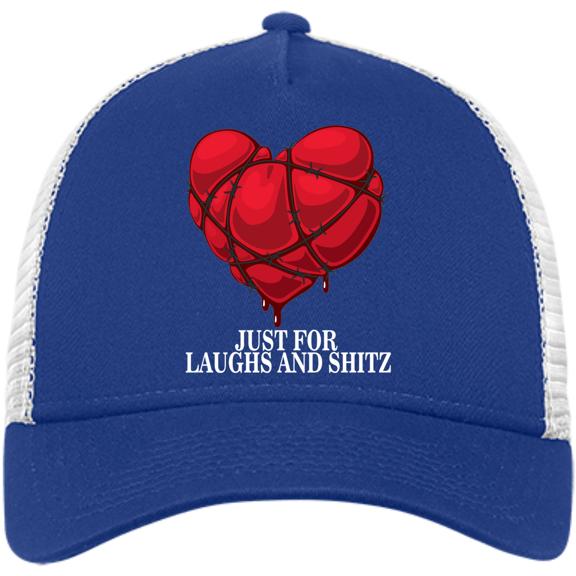 "MY BLOODY HEART" in white print NE205 New Era® Snapback Trucker Cap