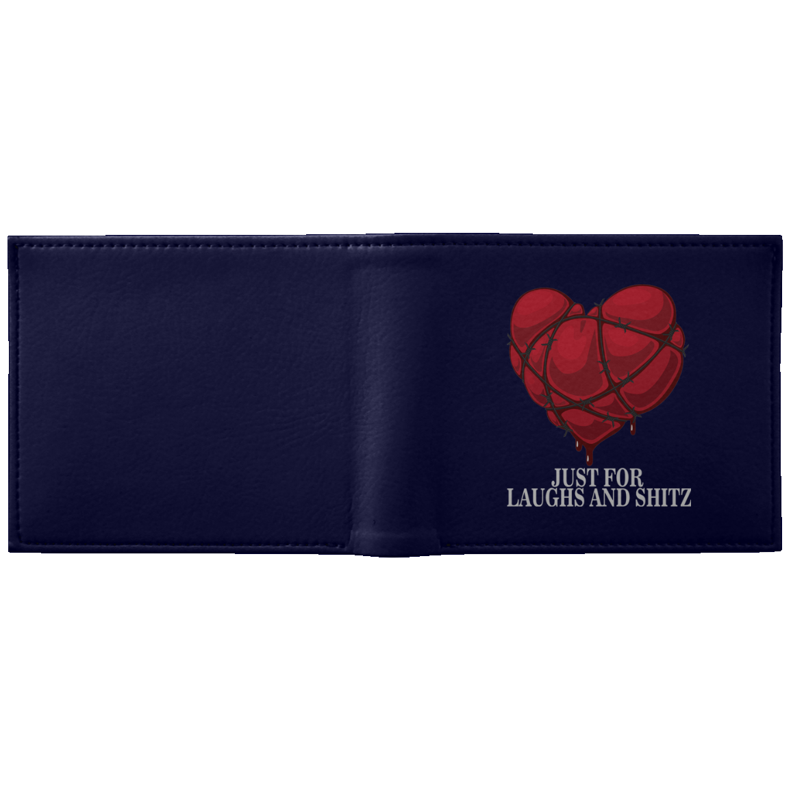 "MY BLOODY HEART" Wallet in white print