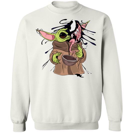 "BABY YODA VENOM" Crewneck Pullover Sweatshirt  8 oz.