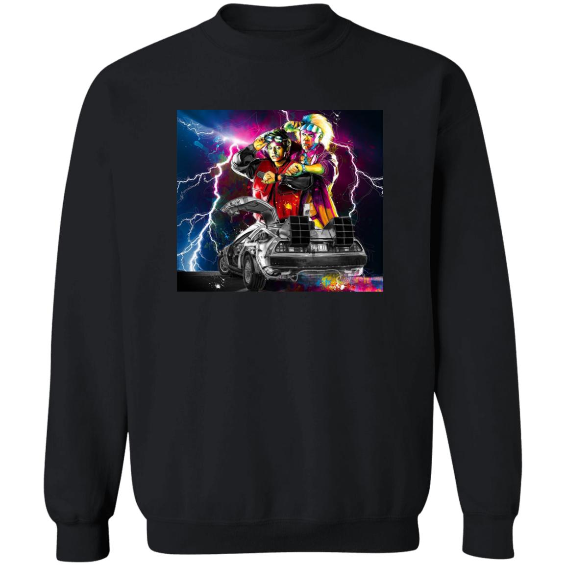 "DELOREAN" Crewneck Pullover Sweatshirt