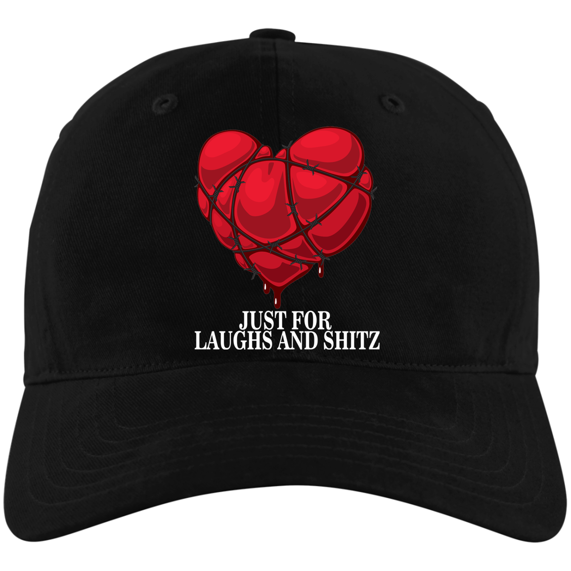 "MY BLOODY HEART" in white print Adidas Unstructured Cresting Cap