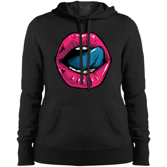 "HELLO LIPS" Ladies' Pullover Hooded Sweatshirt