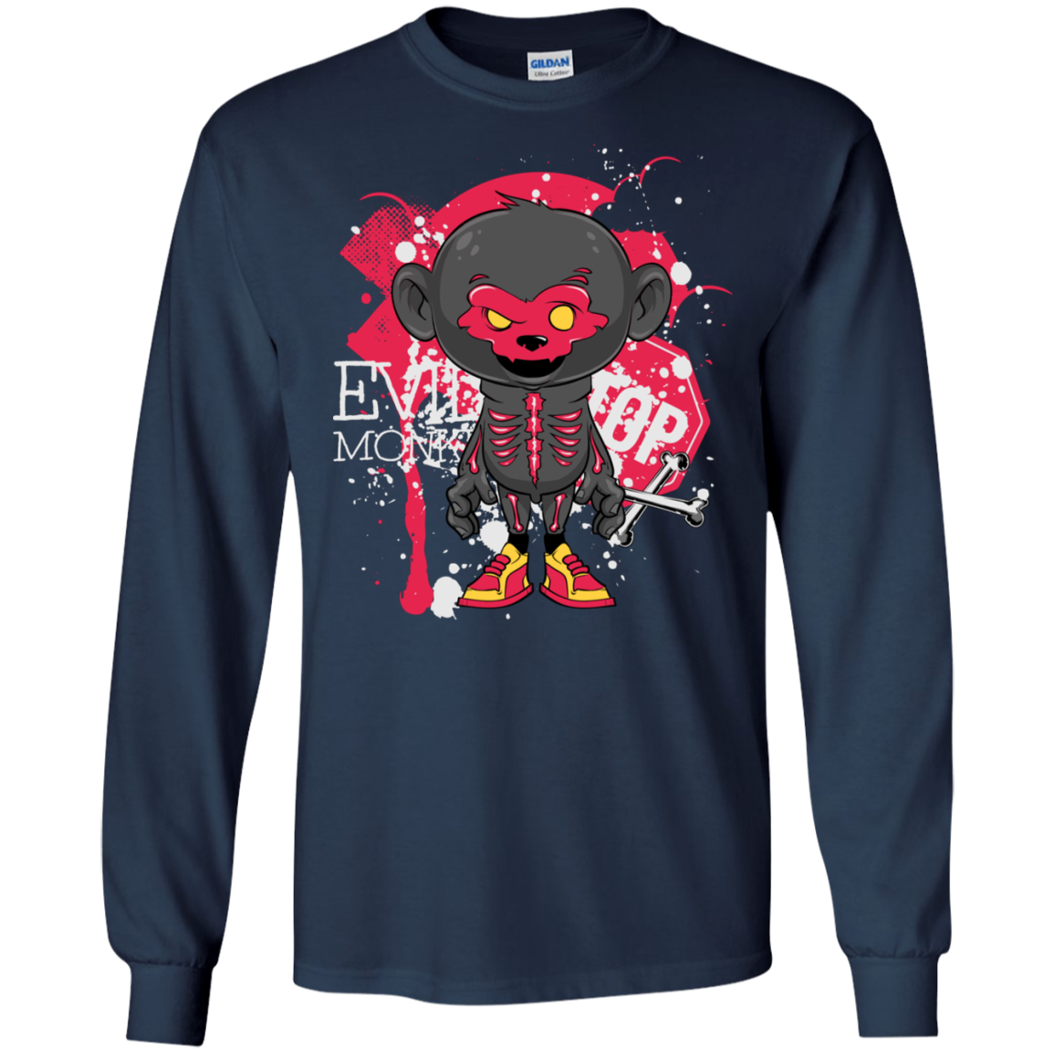 "EVIL MONKEY" LS Ultra Cotton T-Shirt