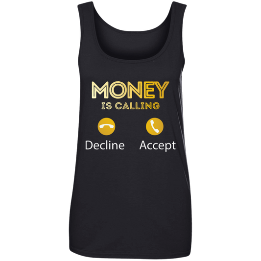 "MONEY CALLING" Ladies' 100% Ringspun Cotton Tank Top