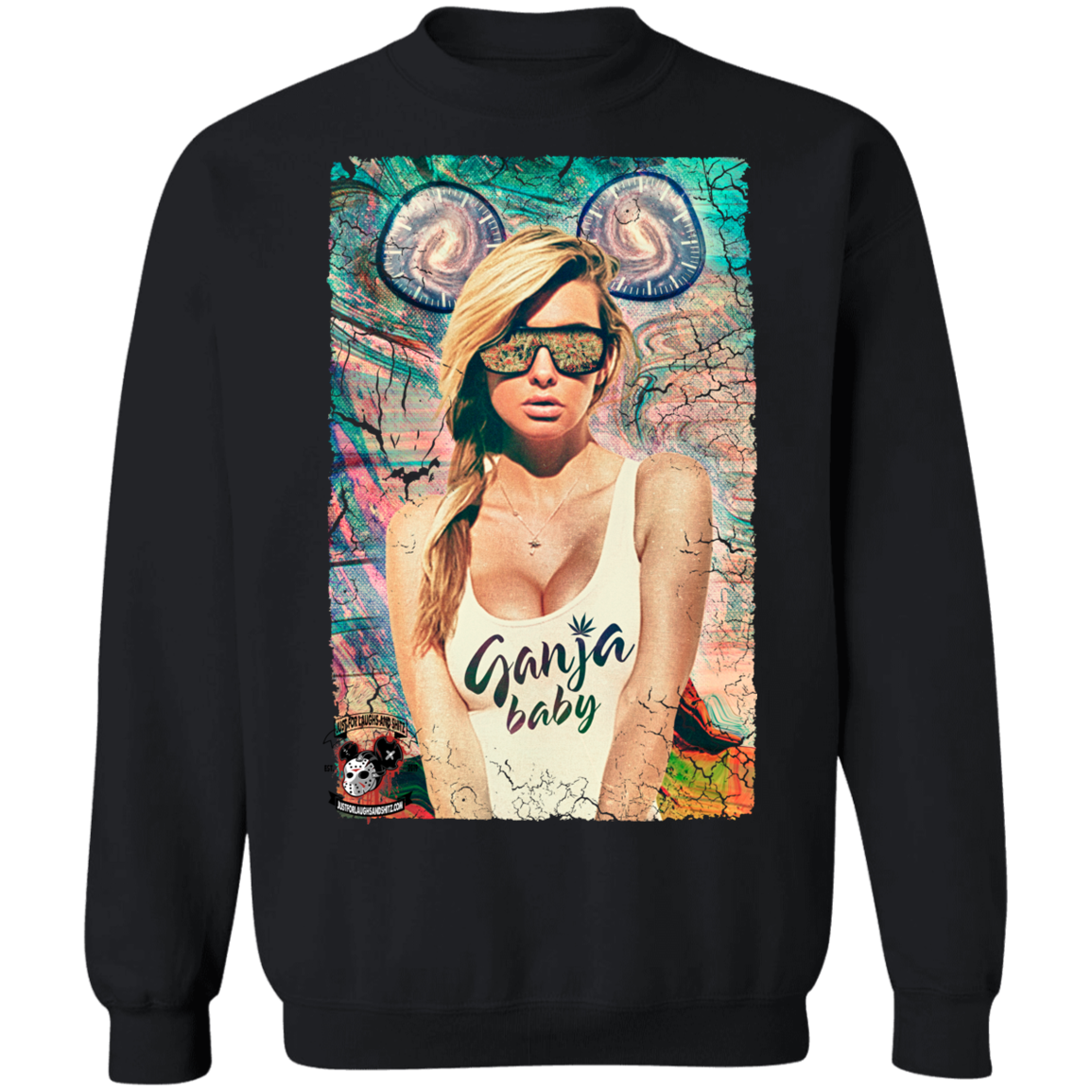 "GANJA BABY" Crewneck Pullover Sweatshirt  8 oz.