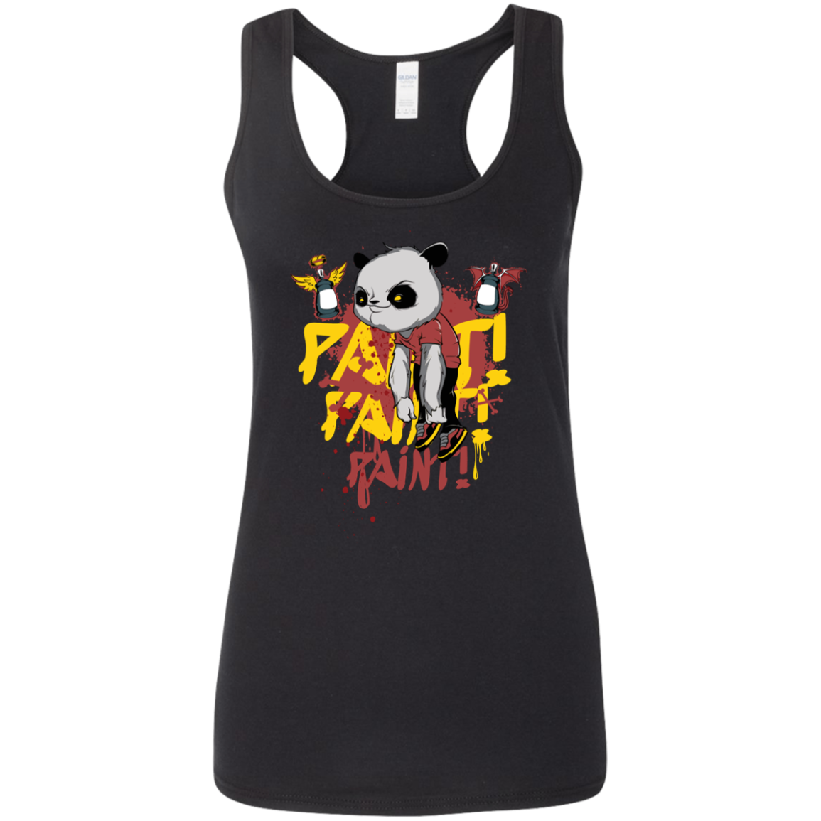 "PAINT PAINT PAINT" Ladies' Softstyle Racerback Tank