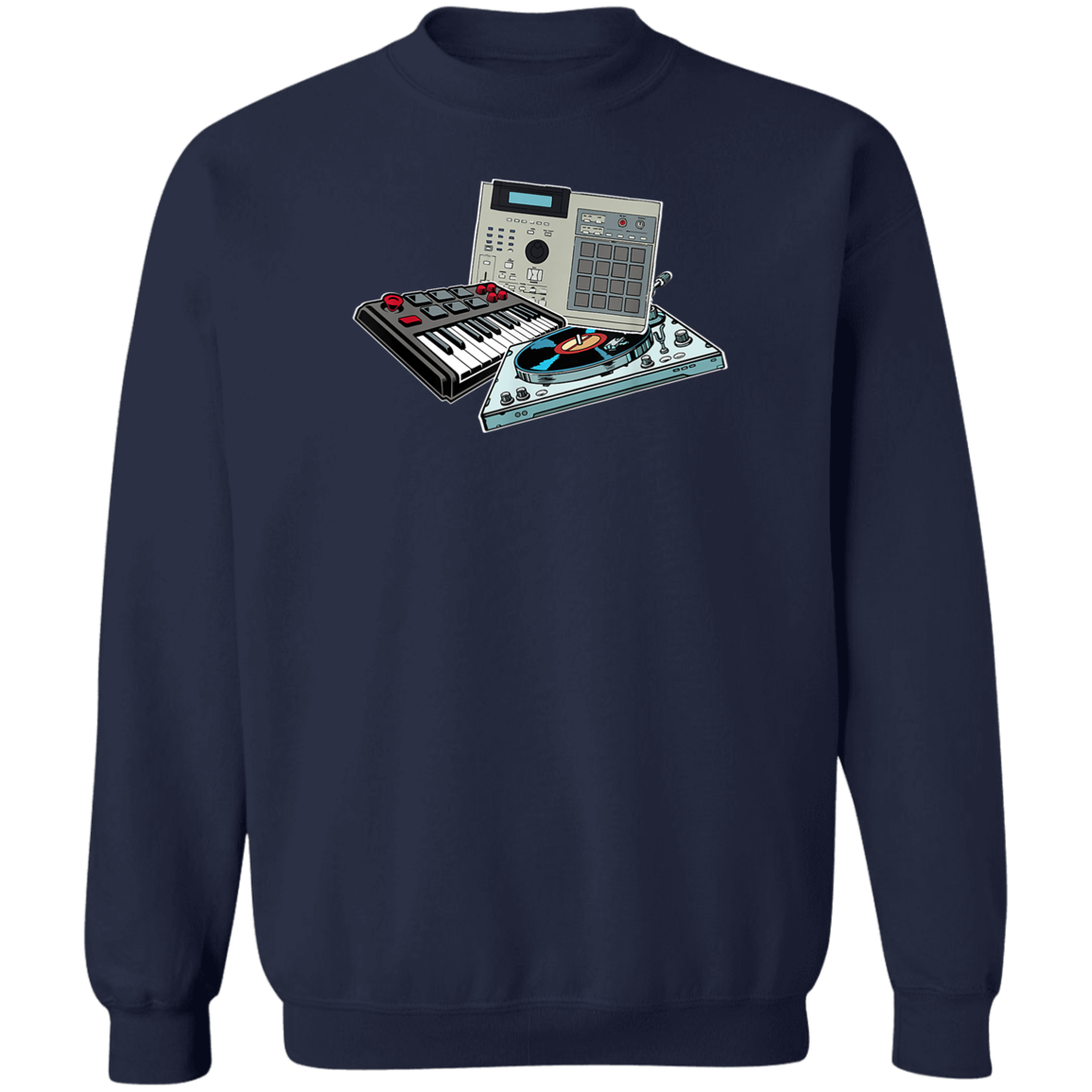 "DRUM MACHINE" Crewneck Pullover Sweatshirt