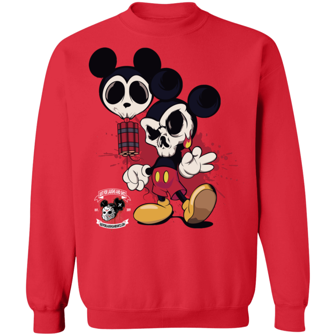 "MICKEY GO BOOM" Crewneck Pullover Sweatshirt  8 oz.