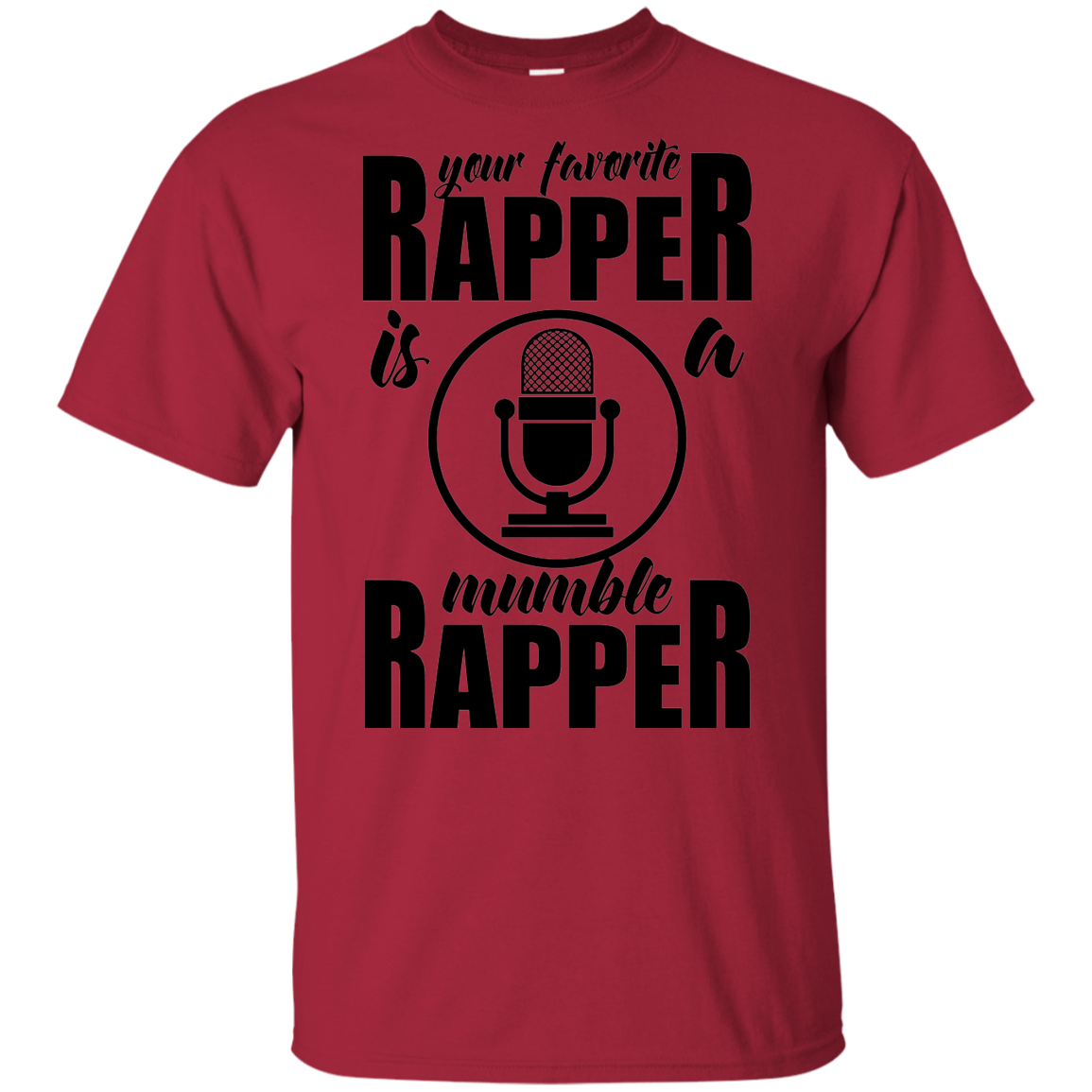 "YOUR FAVORITE RAPPER" Youth Ultra Cotton T-Shirt in black print