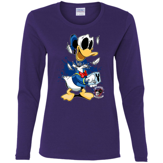 "DONALD IN A BOX" Ladies' Cotton LS T-Shirt