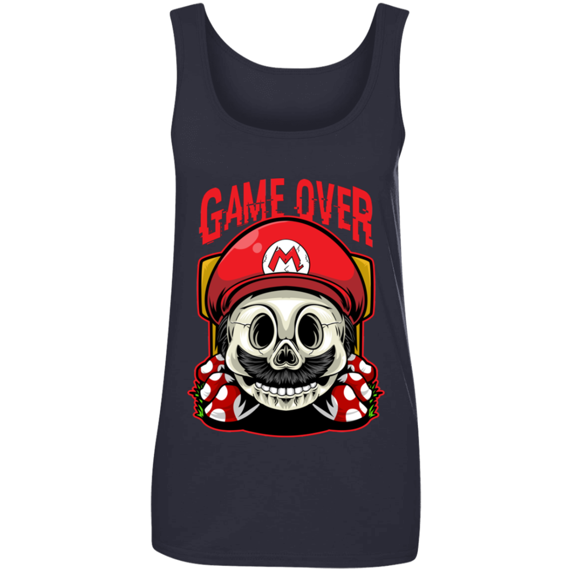 "GAME OVER" Ladies' 100% Ringspun Cotton Tank Top