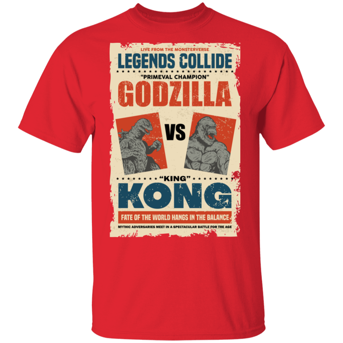 "GODZILLA VS KONG" 5.3 oz. T-Shirt