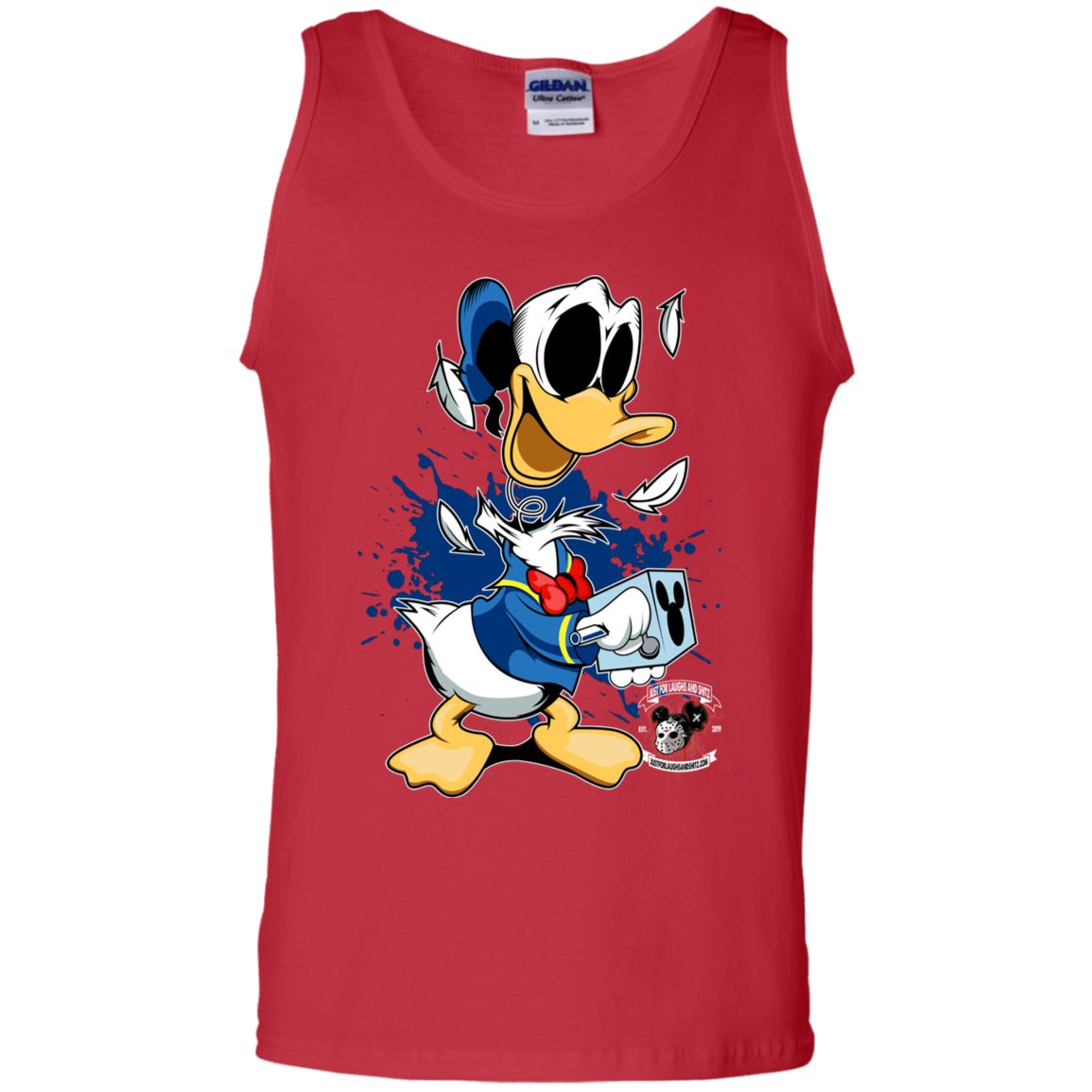 "DONALD IN A BOX" 100% Cotton Tank Top