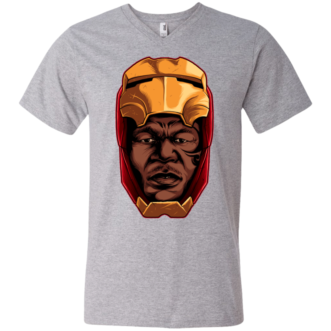 "THE REAL IRON" Men's Printed V-Neck T-Shirt