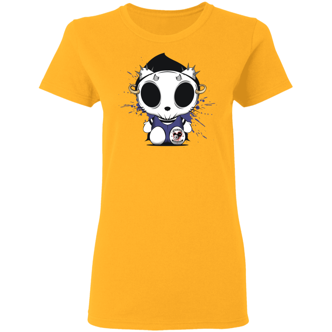 "KITTY SKULL" Ladies' 5.3 oz. T-Shirt