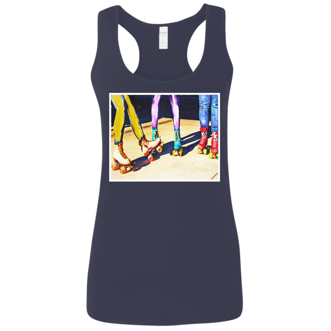 "ROLLER BOOGIE" Ladies' Softstyle Racerback Tank