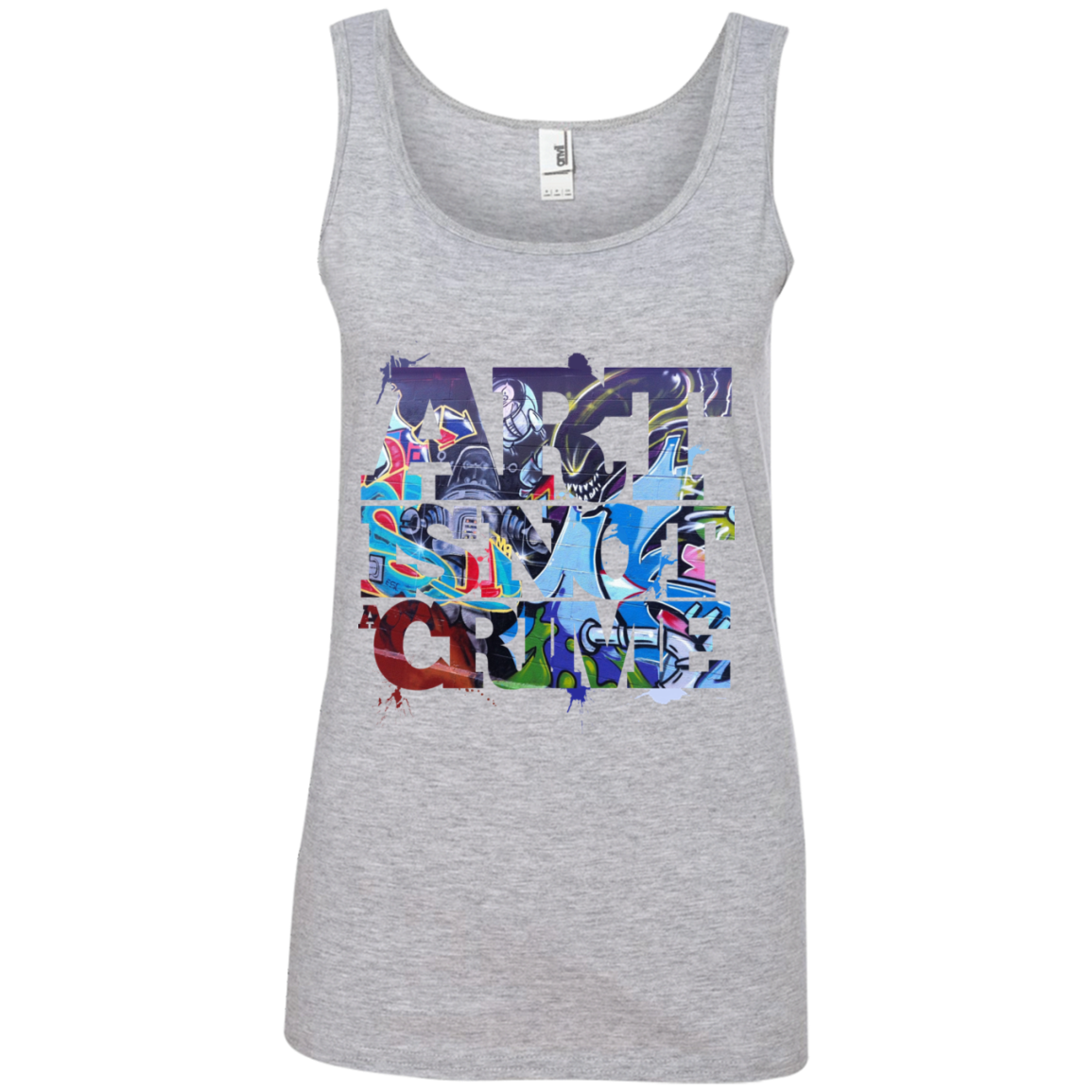 "NOT A CRIME" Ladies' 100% Ringspun Cotton Tank Top