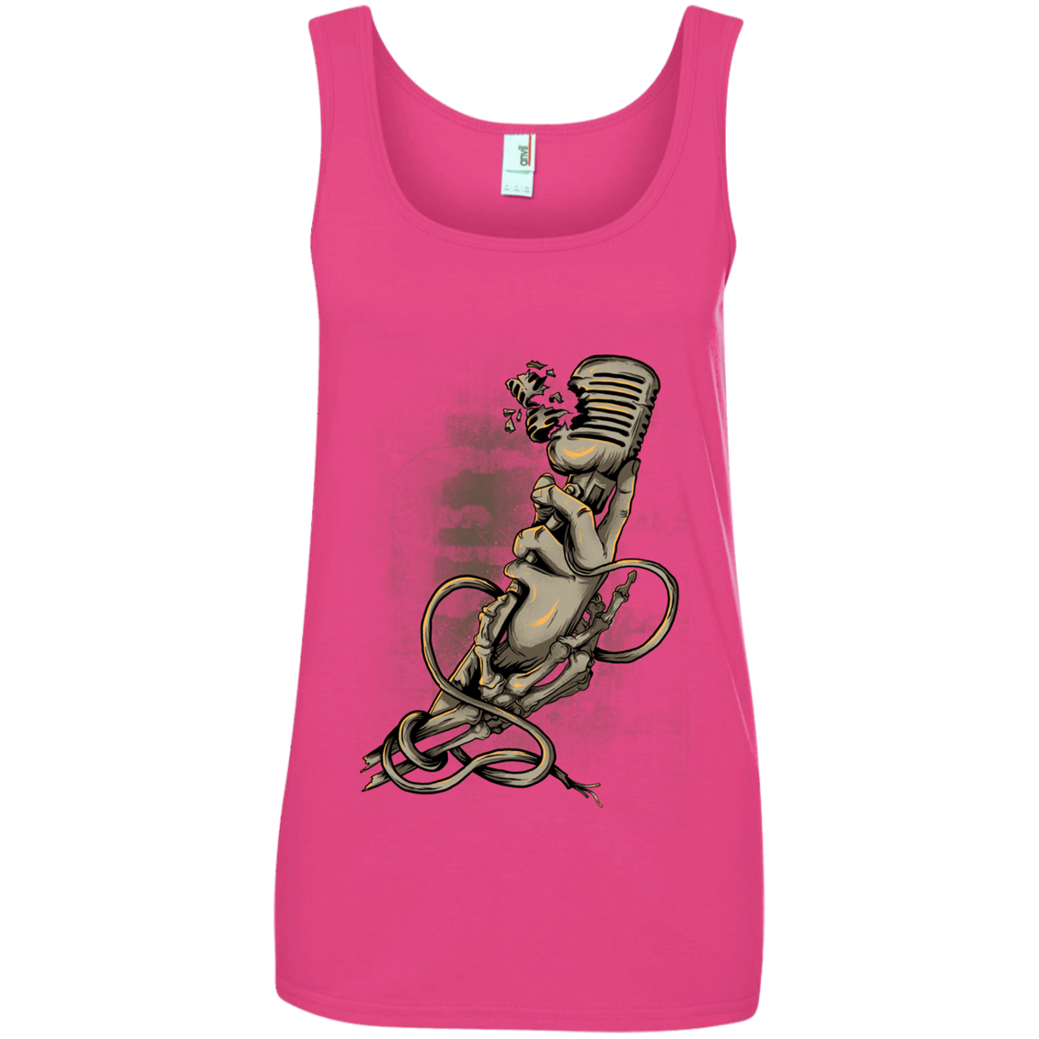 "MICROPHONE FIEND" Ladies' 100% Ringspun Cotton Tank Top